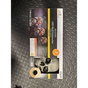 Celebrate LED‎ Skull Lawn Stakes Halloween Lights Sounds 3pcs